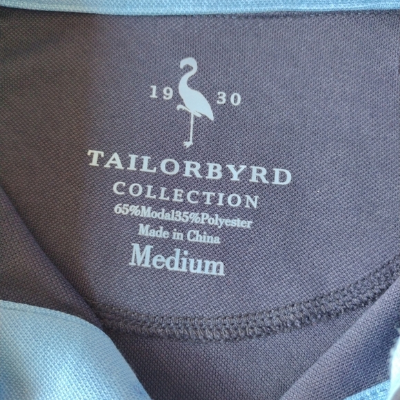 Tailorbyrd Golf Polo Shirt Men M Blue Short‎ Sleeve Casual Sporty Logo Vacations - Picture 6 of 9